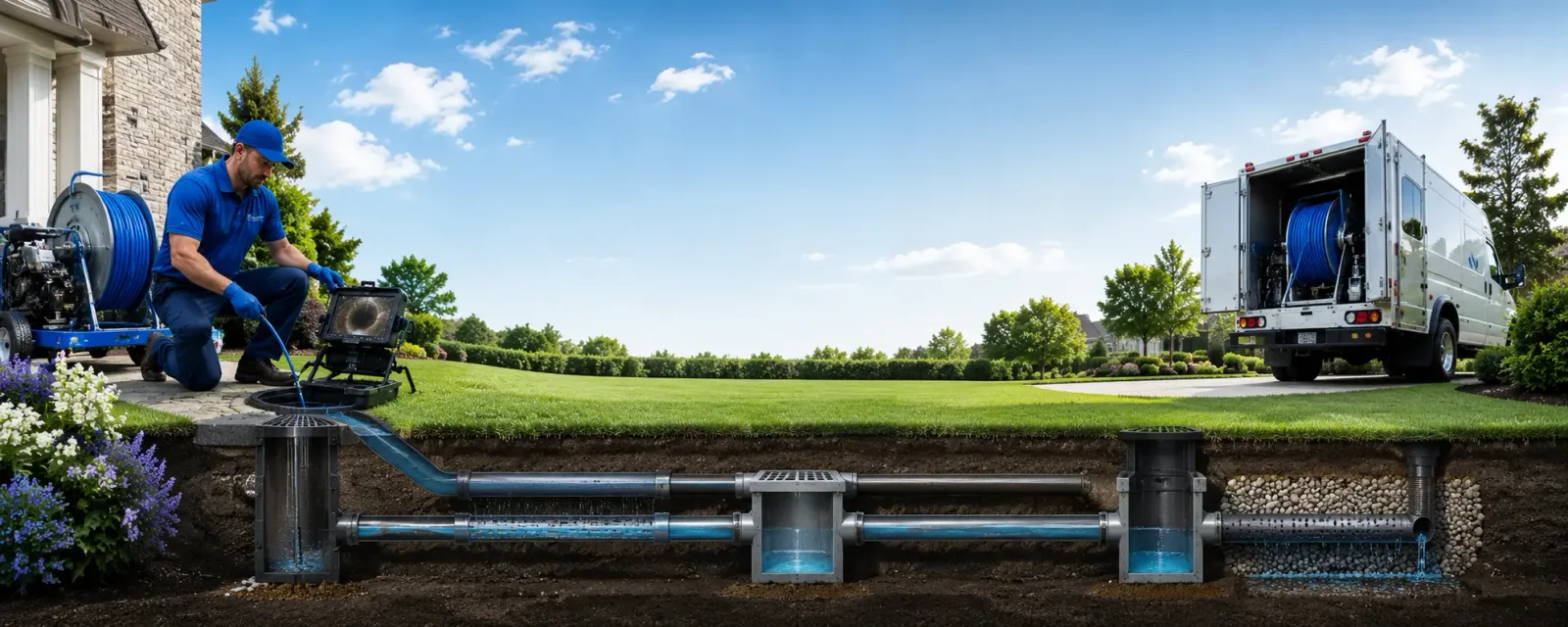 Outdoor drain cleaning information for Ronda, NC